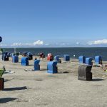 Landschaftsbilder in Ostfriesland in Dornumersiel mit Strandkörben