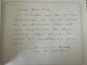 Landhaus Seewind- Dornum - Ostfriesland-Gästebuch-Bewertungen von unseren Gästen